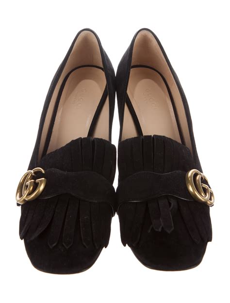 gucci women's marmont shoes silver|gucci marmont black suede shoes.